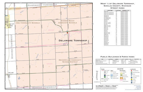 Donald Dale Milne West ½ Delaware Township, Sanilac County, Michigan digital map