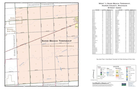Donald Dale Milne West ½ Sand Beach Township, Huron County, Michigan digital map