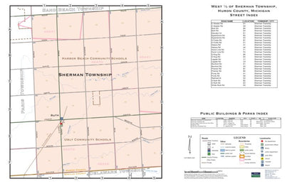 Donald Dale Milne West ½ Sherman Township, Huron County, Michigan digital map
