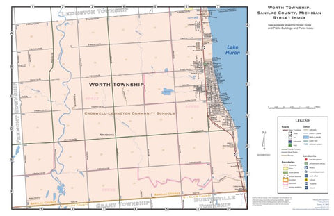 Donald Dale Milne Worth Township, Sanilac County, Michigan digital map