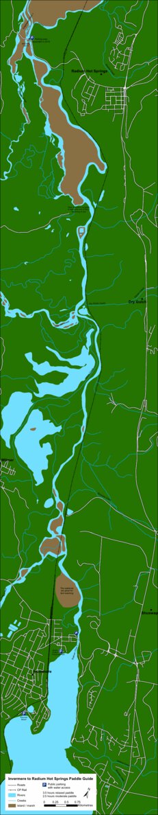 Paddle Invermere to Radium Map by DTG | Avenza Maps