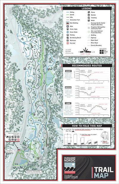 Durango Nordic Center Trails Map Preview 1