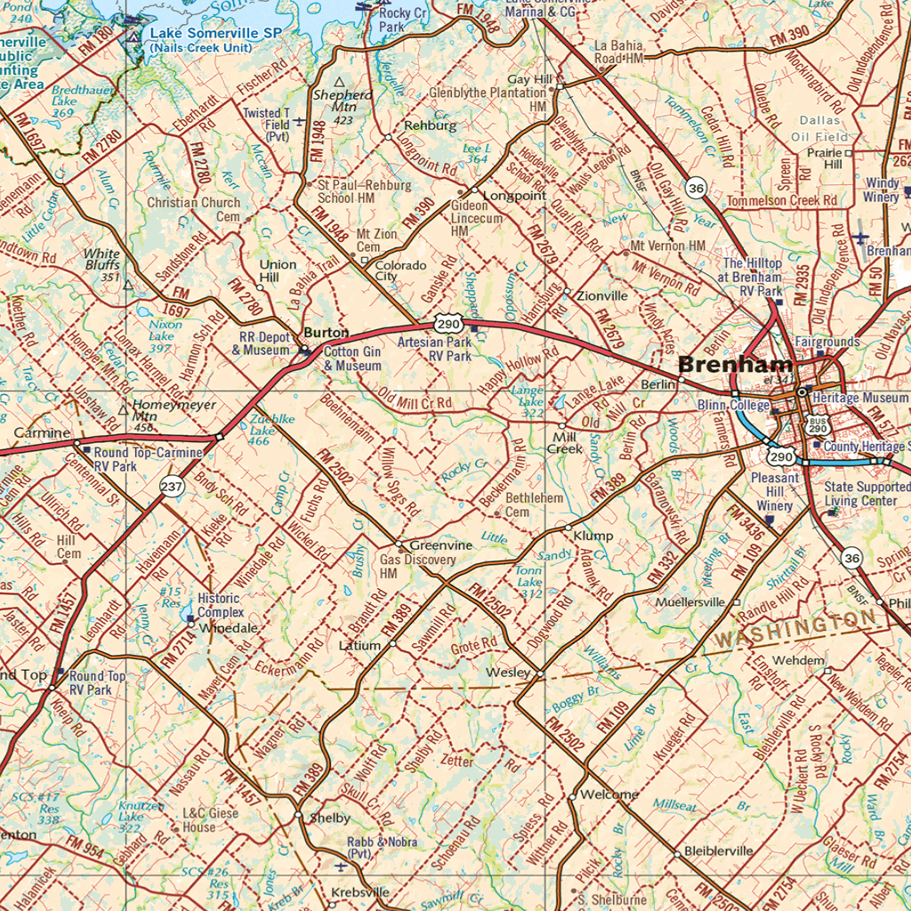 Detailed Map Of East Texas
