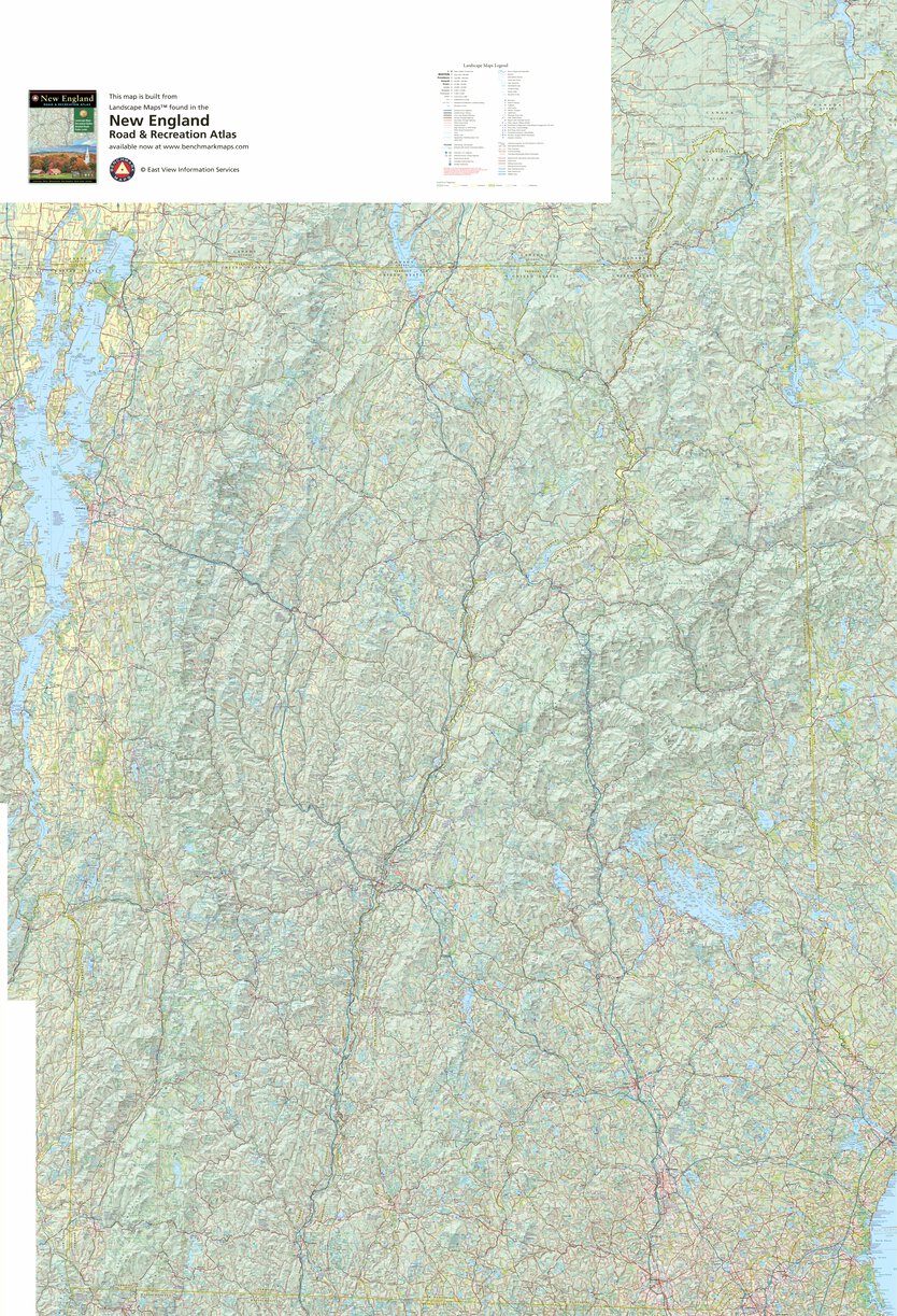 Vermont and New Hampshire Landscape Maps Map by East View Map Link ...