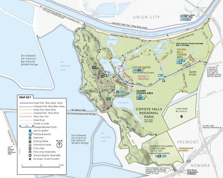 Coyote Hills Regional Park Map by EBRPD | Avenza Maps