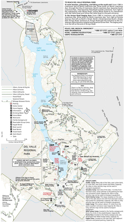 EBRPD Del Valle Regional Park digital map