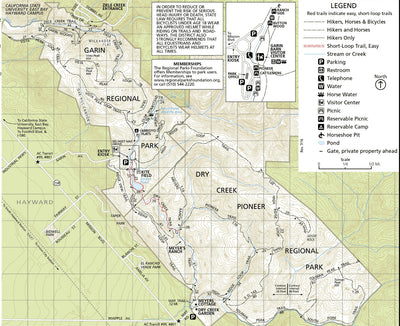 EBRPD Garin/Dry Creek Pioneer Regional Parks digital map