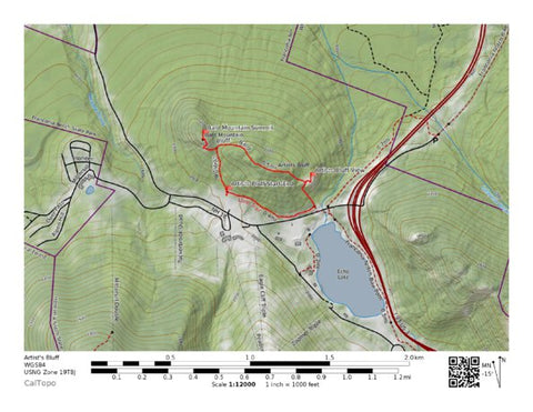 Effortless Adventure LLC Artist's Bluff digital map