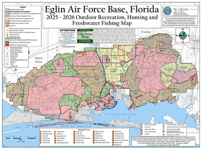 FY26 Eglin AFB: Outdoor Recreation, Hunting and Fishing Map (2025-2026) Preview 1