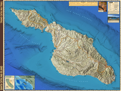 Catalina Island - Trans Catalina Trail - Recreation Map Preview 1