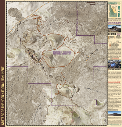 Craters of the Moon National Monument Visitor Map Preview 1