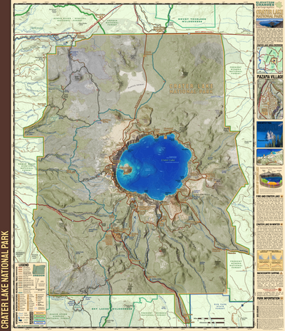 Crater Lake National Park - Visitor Map Preview 1