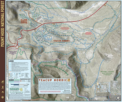 Teacup Nordic And Pocket Creek Mount Hood National Forest Winter Map Preview 1