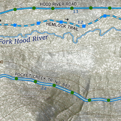 Teacup Nordic And Pocket Creek Mount Hood National Forest Winter Map Preview 2
