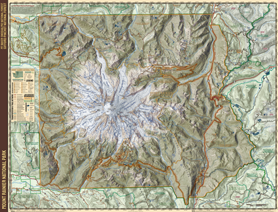 Mount Rainier National Park Visitor Map Preview 1