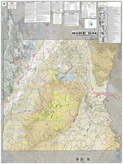 Motorized Routes Map, Emery County Preview 1