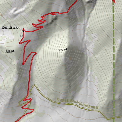 Kendrick Peak Trails Map Preview 3