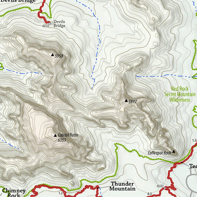 Emmitt Barks Cartography Sedona Trails Map digital map