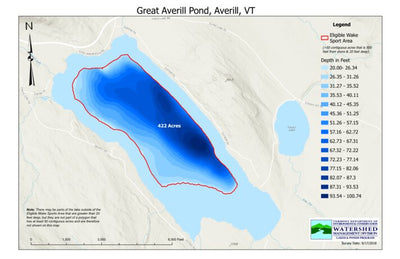 Environmental Conservation Wakesport Zone on Great Averill Pond in Norton and Averill, Vermont digital map