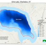 Environmental Conservation Wakesports Zone on Echo Lake in Charleston, Vermont digital map