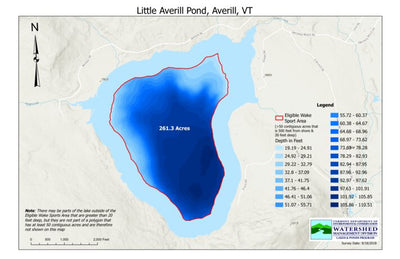 Environmental Conservation Wakesports Zone on Little Averill Pond in Averill, Vermont digital map
