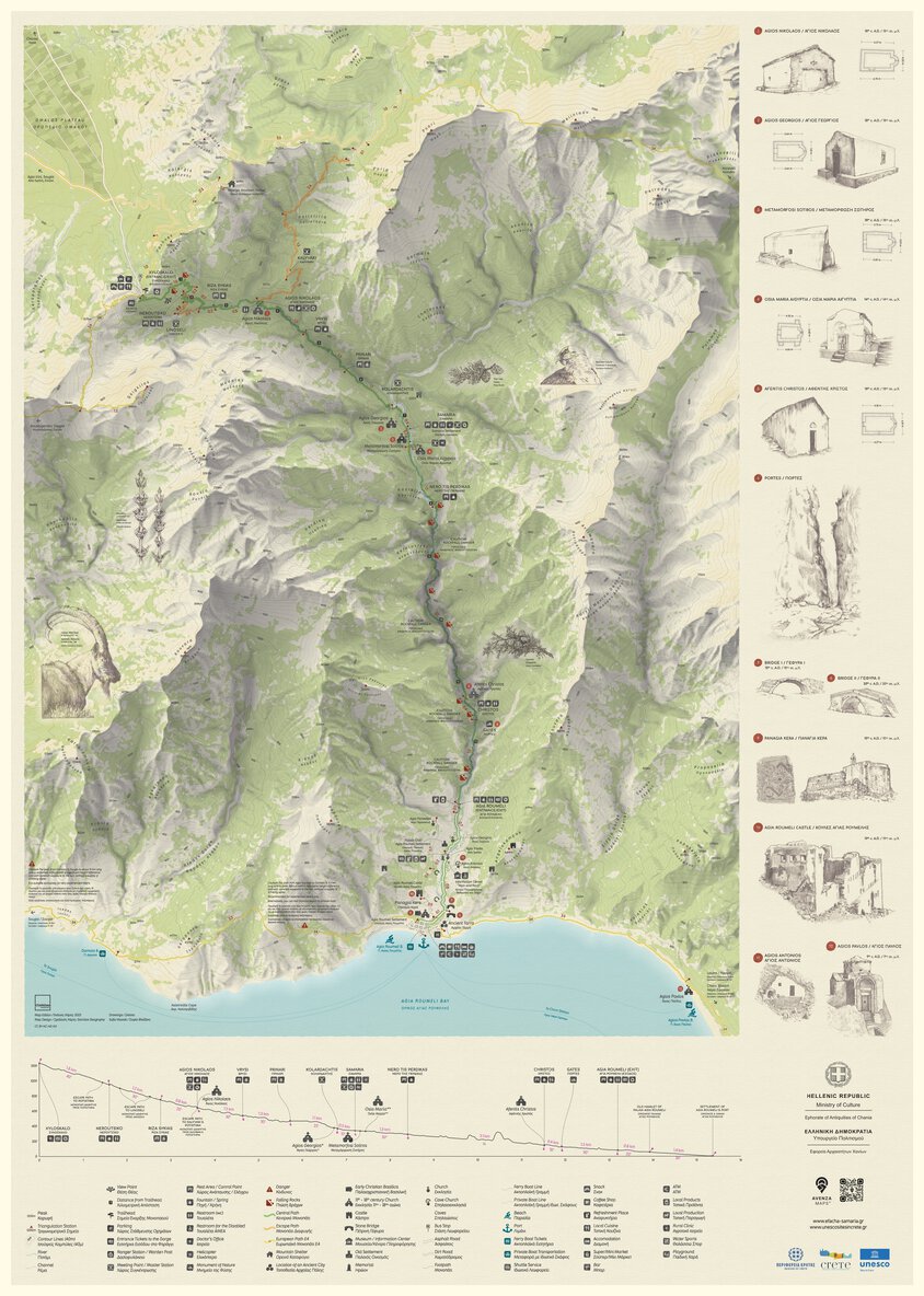 Samaria Gorge Map By Ephorate Of Antiquities Of Chania Avenza Maps samaria-gorge-map-by-ephorate-of-antiquities-of-chania-avenza-maps