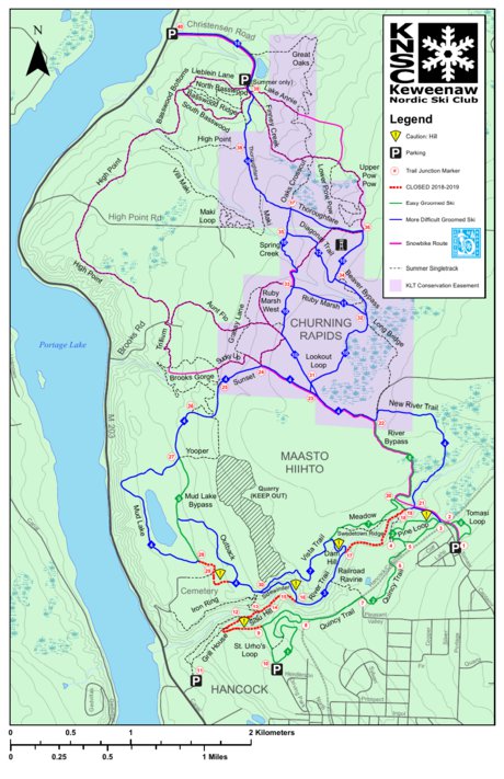 Michigan Tech Trails (Summer) Map by Eric Isaacs Consulting
