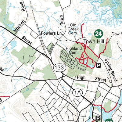 Essex County Trail Association ECTA Ipswich Trail Map digital map