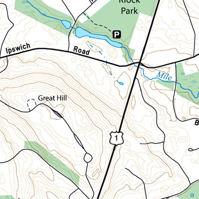 Essex County Trail Association ECTA Topsfield Trail Map digital map