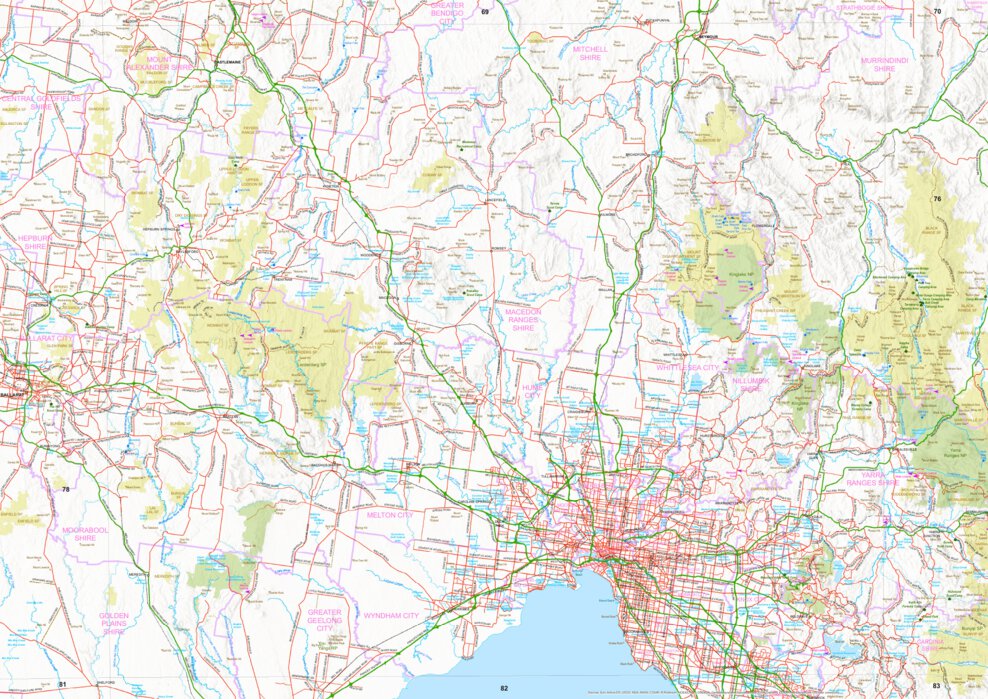 Victoria Postcode Map Map Vic Map 77 by EVANS MAPPING | Avenza Maps