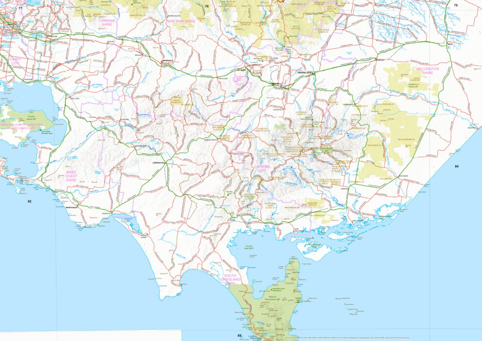 Victoria Postcode Map Map Vic Map 83 by EVANS MAPPING | Avenza Maps