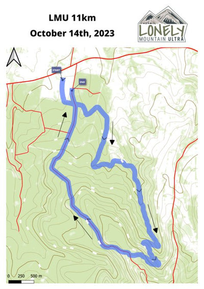 Event Safety Services Lonely Mountain Ultra 11km 2023 digital map