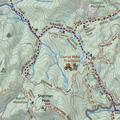 Extremeline Productions LLC Kern River Sierra Outdoor Recreation Topo Map, North Side digital map