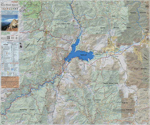 Extremeline Productions LLC Kern River Sierra Outdoor Recreation Topo Map, South Side digital map