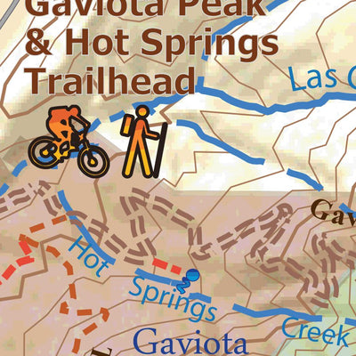 Extremeline Productions LLC Santa Barbara Outdoor Recreation Topo Map - Gaviota Map Inset digital map