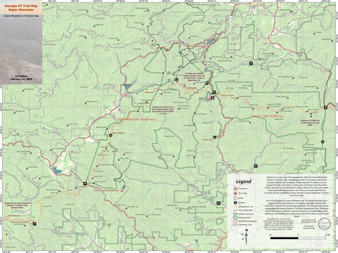 Eyes Up Adventure Co. Georgia AT Map & Guide: Baker Mountain digital map