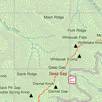 Eyes Up Adventure Co. Georgia AT Map & Guide: Dicks Creek Gap digital map