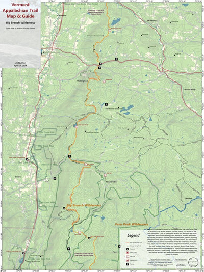 Eyes Up Adventure Co. Vermont AT Map #4: Big Branch Wilderness digital map