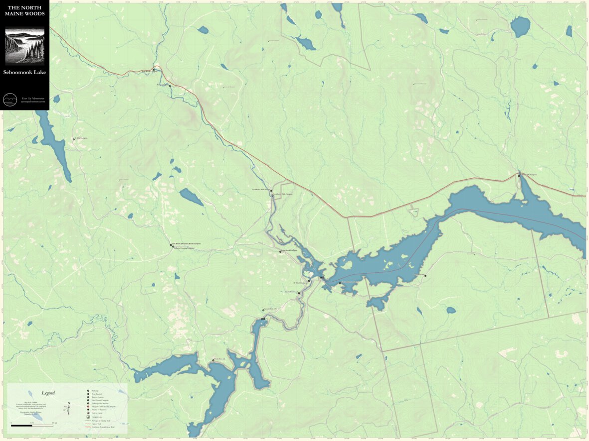 Seboomook Lake Map by Eyes Up Adventures | Avenza Maps