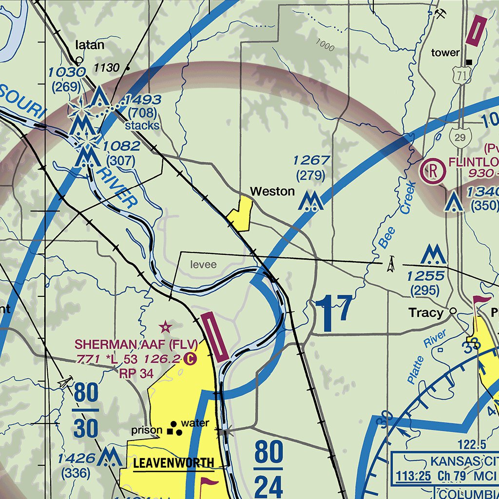 Kansas City TAC Map by FAA: Federal Aviation Administration | Avenza Maps