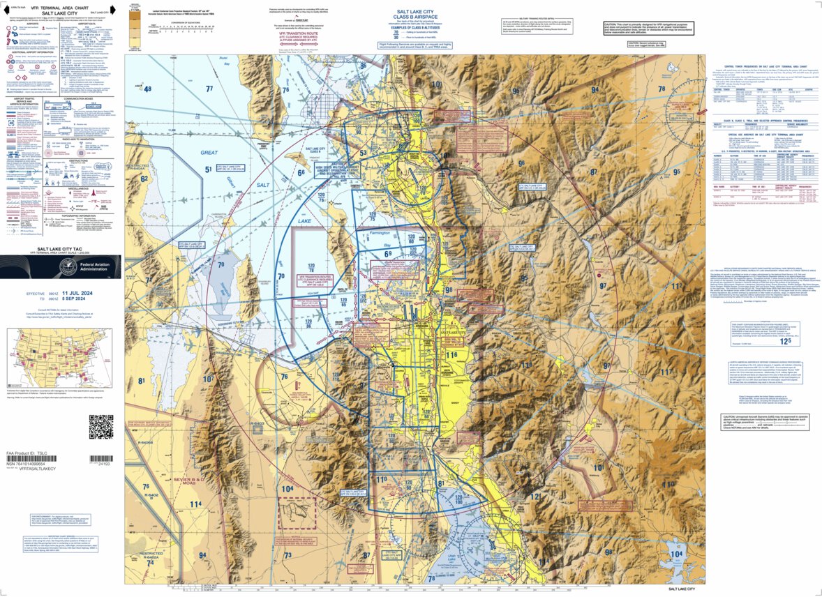 Salt Lake City TAC Map by FAA: Federal Aviation Administration