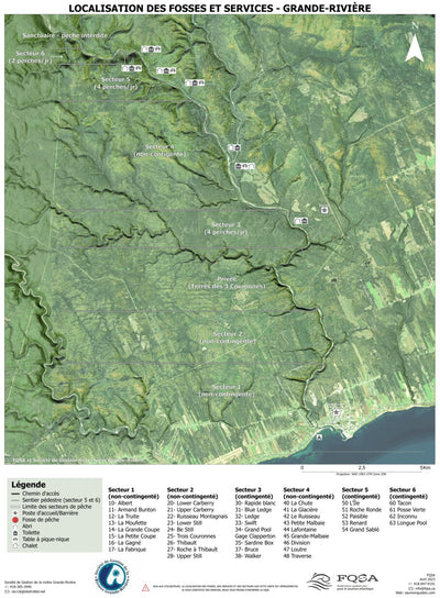 Fédération québécoise pour le saumon atlantique Grande Rivière SaumonQC digital map
