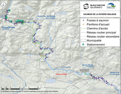 Fédération québécoise pour le saumon atlantique Rivière Malbaie SaumonQC digital map