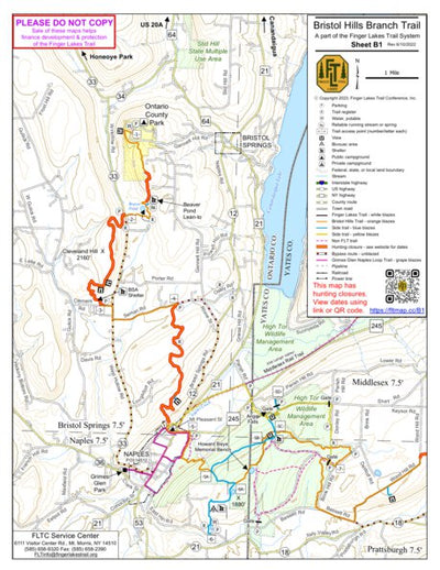 Finger Lakes Trail Conference B1 – Naples digital map