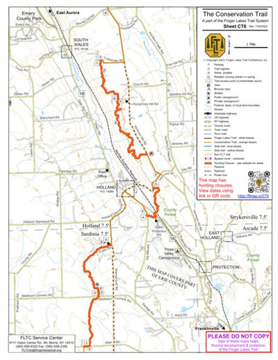 Finger Lakes Trail Conference CT6 - Holland digital map