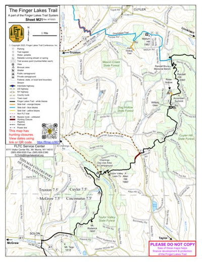 Finger Lakes Trail Conference M21 – Taylor Valley digital map