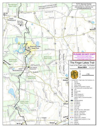 Finger Lakes Trail Conference M24 – Bowman Lake S.P. digital map