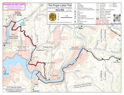 Finger Lakes Trail Conference M28 – Cannonsville Reservoir digital map