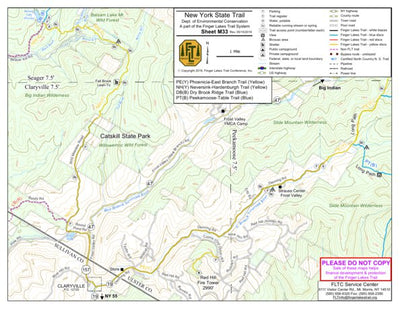 Finger Lakes Trail Conference M33 – Claryville – Denning digital map