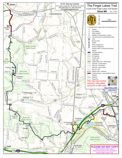 Finger Lakes Trail Conference M9 – Almond digital map